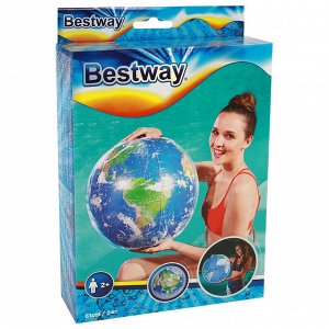 Мяч пляжный «Земля», d=61 см, с подсветкой, от 2 лет, 31045 Bestway