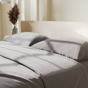 Постельное бельё LoveLife 2 сп "Gray mist" 180х215 см, 200х225 см, 50х70±3 см-2 шт, микрофибра 85 гр