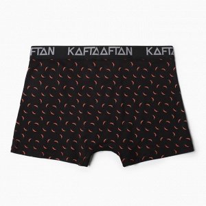 Трусы мужские боксеры KAFTAN "Перчики", цвет черный размер
