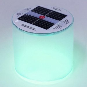 Плавающий светильник ПВХ, надувной, солнечная батарея, 10LED, круглый, RGB