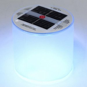 Плавающий светильник ПВХ, надувной, солнечная батарея, 10LED, круглый, RGB