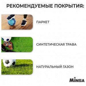Футбольный мяч MINSA Black, ручная сшивка, 32 панели, р. 5, PU