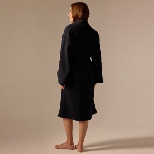 Халат вафельный женский L HOME: Basic "Дарк Маре", 100% хлопок, 300 г/м2