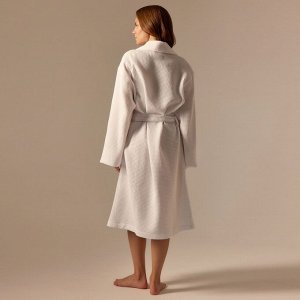 Халат вафельный женский SL HOME: Basic "Блан де Блан", 100% хлопок, 300 г/м2