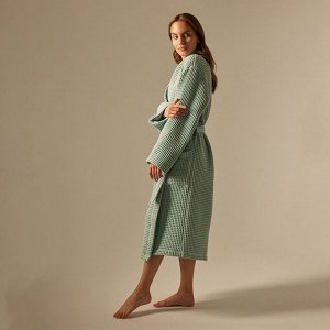 Халат вафельный женский S HOME: Boho "Аззура", 100% хлопок, 280 г/м2