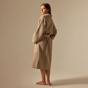 Халат вафельный женский L HOME: Basic "Саббиа", 100% хлопок, 300 г/м2