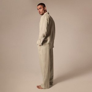Костюм мужской домашний (рубашка с длинным рукавом и брюки) SL HOE, светло-зеленый