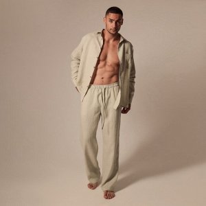 Костюм мужской домашний (рубашка с длинным рукавом и брюки) SL HOE, светло-зеленый