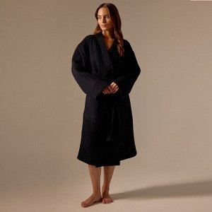 Халат вафельный женский SL HOME: Boho "Дарк Маре", 100% хлопок, 280 г/м2