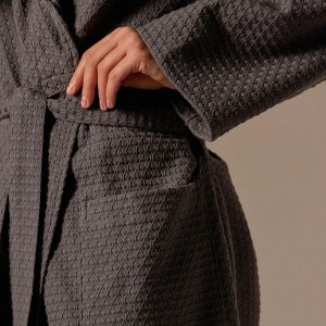 Халат вафельный женский SL HOME: Waffle "Гри Сандре", 100% хлопок, 320 г/м2