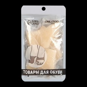 Бандаж на стопу, силиконовый, с корректором, с магнитами, 7.5x7 см, бежевый