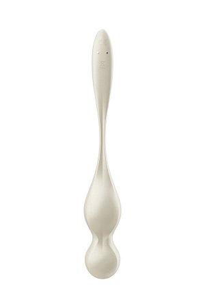 Вагинальные шарики с вибрацией Satisfyer Love Birds 1 Connect App, белый, 22,2 см