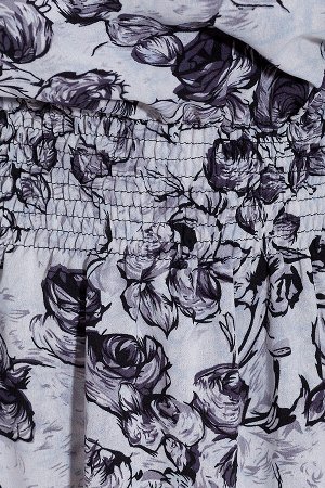 #35519 Платье (Emansipe) Белый фон/серый розы