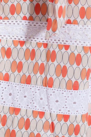 #29001 Платье (Emansipe) Белый/оранжевый