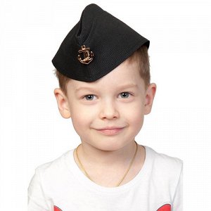 Пилотка карнавальная детская ВМФ черная, р 52-54