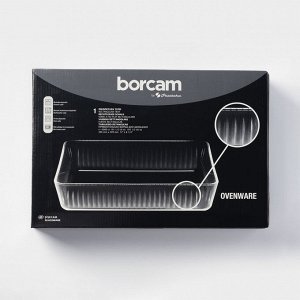 Форма для запекания Paşabahçe Borcam, 3 л, 30.6x20.9 см, прямоугольная, жаропрочное стекло, прозрачная