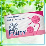 Бумажные полотенца &quot;Fluty&quot; 215х225 мм 240 шт (для диспенсера 225х108 мм)