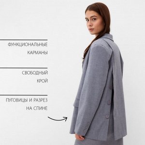 Пиджак женский с пуговицами на спине MIST, серый