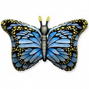 Фольга шар Бабочка крылья голубые 35"/87,5 см 1 шт Испания