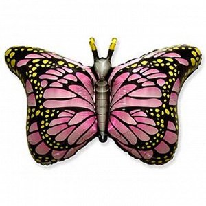 Фольга шар Бабочка крылья розовые 35"/87,5 см 1 шт Испания