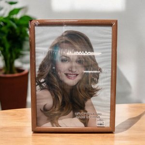 Фоторамка  20*30 (рамка для фото) пластик + стекло, цвет коричневый (078FMS)