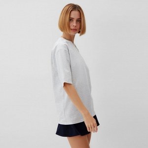 Футболка женская oversize MINAKU: One Most Brand цвет серый меланж