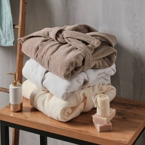Халат махровый женский SL HOME: Basic "Блан де Блан", 100% хлопок, 420 г/м2