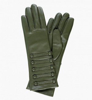 Женские кожаные перчатки с заклепками 'военные' от MARKS&SPENCER