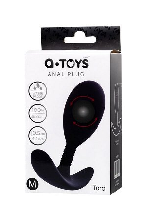 Анальная втулка A-Toys by TOYFA Tord , силикон, черная