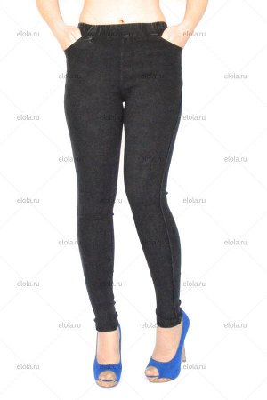 Плотные джинсы-леггинсы «скини» коррекция утепленные (с начесом) цвета: черно-серый, серо-синий