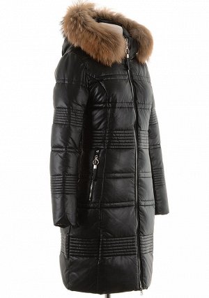 Зимнее пальто из PU-кожи TR-827