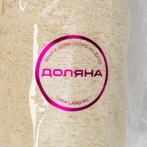 Люффа - мочалка для тела натуральная Доляна, 8x6x6 см, бежевая