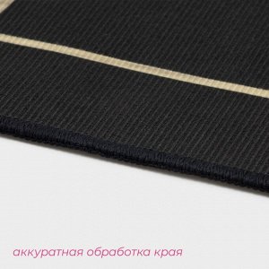Коврики для ванной и туалета Доляна «Геометрия», 3 шт.: 50x80, 50x40, 40x43 см