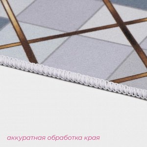 Коврики для ванной и туалета Доляна «Котто», 2 шт, 50x80, 40x50 см, цвет серый