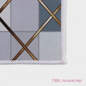 Коврики для ванной и туалета Доляна «Котто», 2 шт, 50x80, 40x50 см, цвет серый