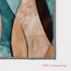 Коврики для ванной и туалета Доляна «Воля», 2 шт., 50x80 см, 50x40 см, форма МИКС