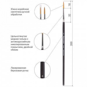 Кисть художественная проф. BRAUBERG ART CLASSIC, синтетика м