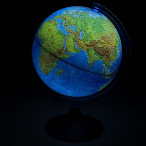 Глобус физико-политический «Классик Евро». диаметр 210 мм. с подсветкой от батареек