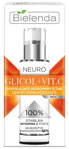 NEURO GLICOL+VIT.C Отшелушивающая нейтропептидная омолаживающая сыворотка ночная 30мл (*6)