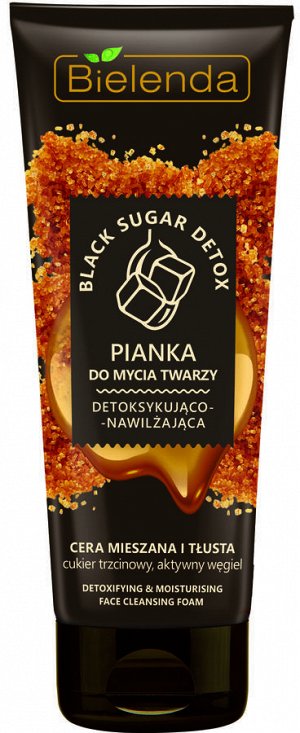 BLACK SUGAR DETOX Детоксифицирующая и увлажняющая пена для умывания лица для смешанной и жирной кожи