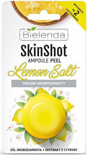 SKIN SHOT Интенсивный солевой скраб с экстрактом с лимона, 8 г