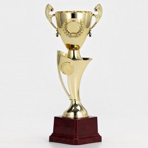 Кубок 097С, наградная фигура, золото, подставка пластик, 21 см