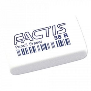 Ластик FACTIS 36 R (Испания), 40х24х9 мм, белый, прямоугольный, мягкий, синтетический каучук, CNF36RB