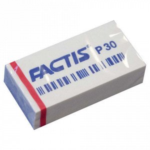 Ластик FACTIS P 30 (Испания), 40х20х10 мм, белый, прямоугольный, мягкий, ПВХ, CPFP30