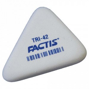 Ластик FACTIS TRI 42 (Испания), 45х35х8 мм, белый, треугольный, синтетический каучук, PMFTRI42