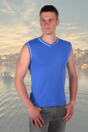 Майка 1812 100% хлопок рибана
Мужская футболка. Футболка без рукавов, угловой вырез, прямой силуэт. Четыре варианта расцветки — ментоловая, синяя, темно-синяя и серый меланж