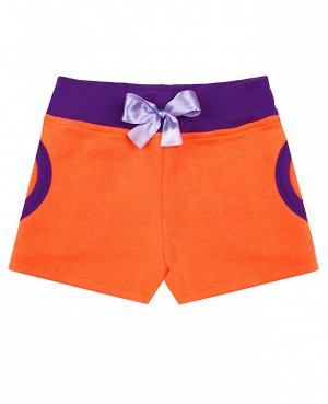 Оранжевые шорты для девочки Цвет: оранжевый
