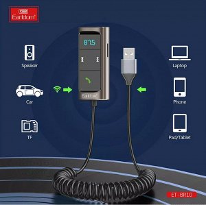 Автомобильный Bluetooth-приемник трансмиттер Earldom BR10 ресивер черный