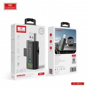 Автомобильный Bluetooth-приемник трансмиттер Earldom BR11 ресивер черный