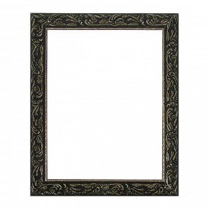 Calligrata Рама для картин (зеркал) 30 х 40 х 4 см, дерево, «Версаль», цвет чёрный с золотом